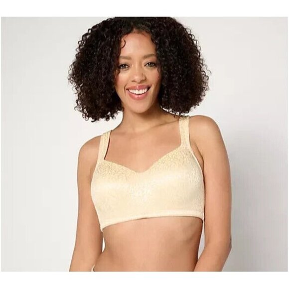 Breezies Wild Rose Wirefree Contour Bra Champagne,34 DD A655490 - Picture 1 of 1